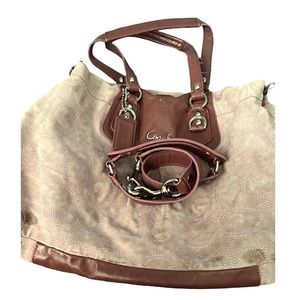 Coach Pink Suede Leather Handbag